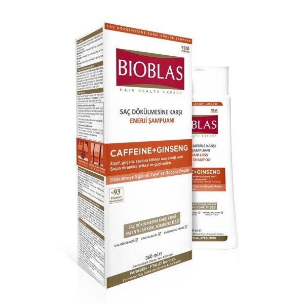 Bioblas Saç Dökülmesine Karşı Enerji Şampuanı Caffeine + Ginseng 360 ml