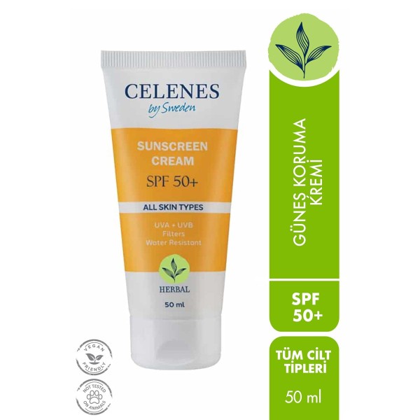 Celenes by Sweden Celenes Herbal Güneş Koruma Kremi 50 Spf 50ml/ Tüm Cilt Tipleri 7350104248253