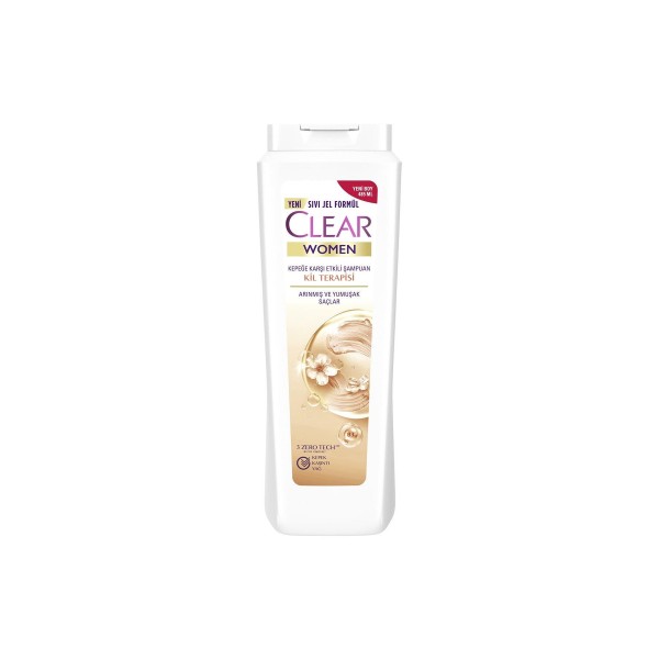 Clear Women Kepeğe Karşı Etkili Kil Terapisi Arınmış ve Yumuşak Saçlar 485 ml