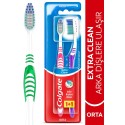 Colgate Extra Clean Dil Temizleyicili Arka Dişlere Uzanan Orta Diş Fırçası 1+1