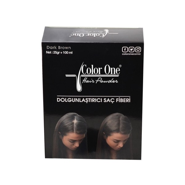 Color One Hair Saç Topiği Set Koyu Kahve 25 Gr+100 ml