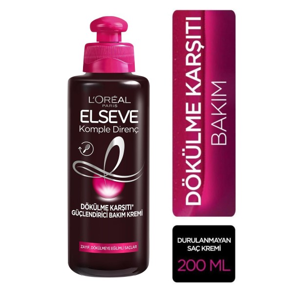 ELSEVE L'oréal Paris Komple Direnç Dökülme Karşıtı Güçlendirici Bakım Kremi 200 ml