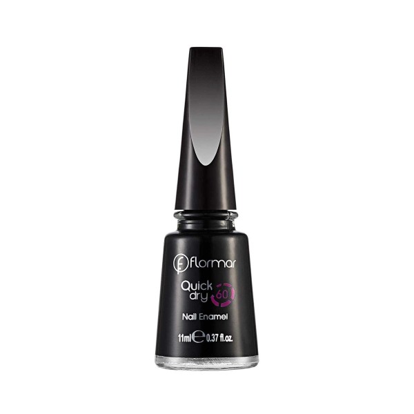 Flormar Oje - Quick Dry Nail Enamel QD10 Black Minimalism