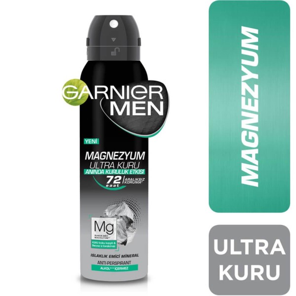 Garnier Men Magnezyum Ultra Kuru Sprey Deodorant