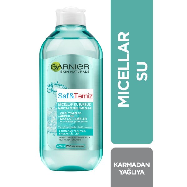 Garnier Saf & Temiz Kusursuz Makyaj Temizleme Suyu 400 ml