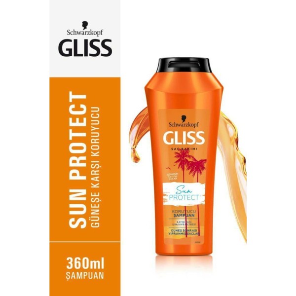 Gliss Schwarzkopf Gliss Sun Protect Güneşe Karşi Koruyucu Şampuan 360 Ml