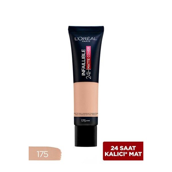 L'Oreal Paris Infaillible 24H Matte Cover Yüksek Kapatıcı Fondöten 175 Sable/Sand 3600523784448