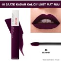 Maybelline New York Likit Mat Ruj - SuperStay Matte Ink Liquid Lipstick 45 Escapist 3600531411169