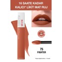 Maybelline New York Super Stay Matte Ink Unnude Likit Mat Ruj - 75 Fighter - Kahverengi