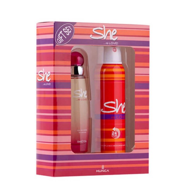 She Is Love Edt 50 ml Kadın Parfüm Ve 150 ml Deodorant Set 8690973029157