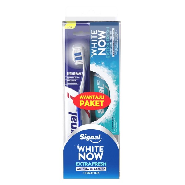 Signal White Now Extra Fresh 75 ml Diş Macunu ve Performans Fırçası