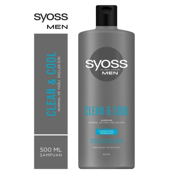 Syoss Men Clean & Cool Mentol Etkili Şampuan 500 ml 8690572797082